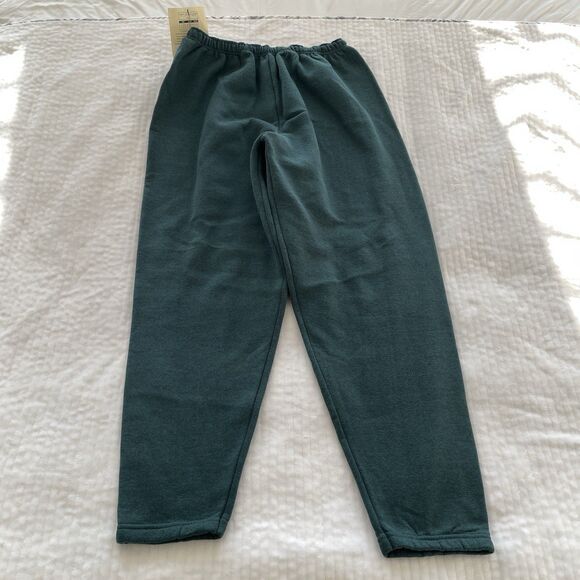 90s Vintage Fruit of the Loom Sweatpants Green Fleece Joggers Deadstock NWT XL - Picture 3 of 14